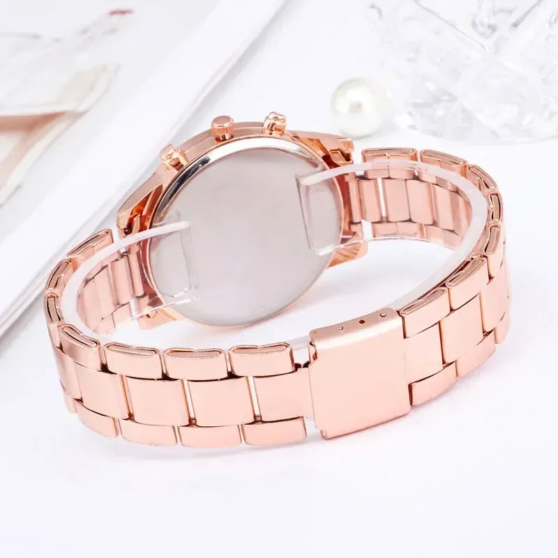 Women Watch with Fashionable Steel Band