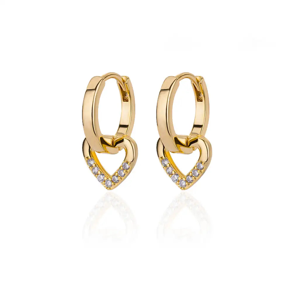 Hollow Heart Earrings for Women Stainless Steel