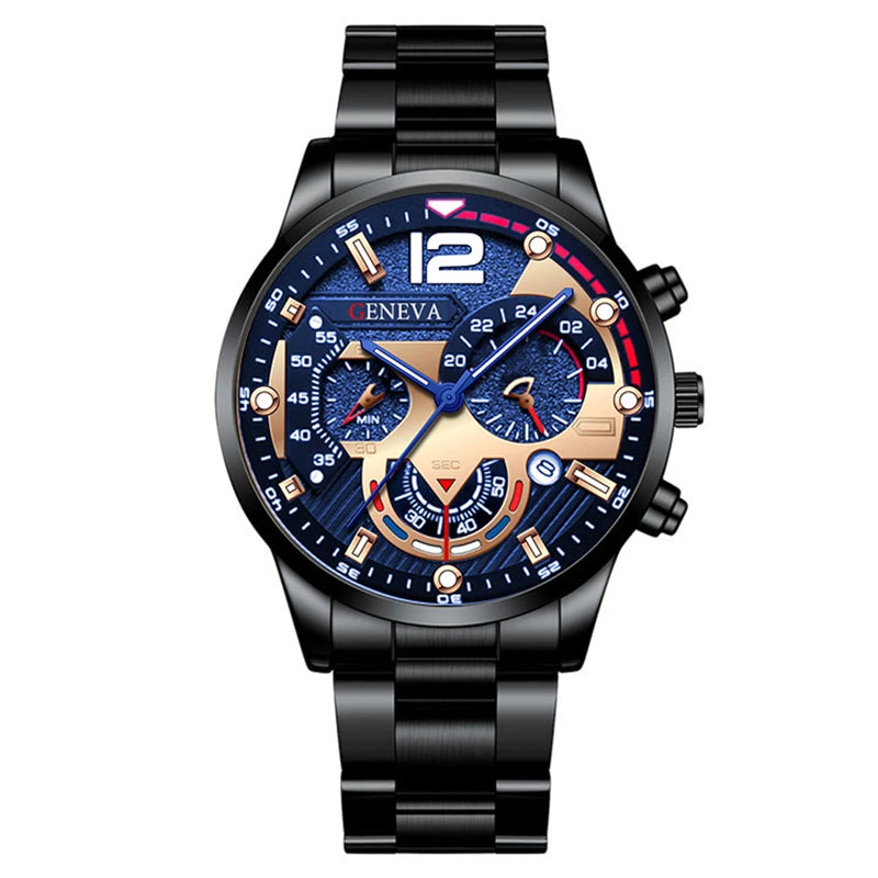 Men's Creative  Six-Pin Watch Alloy Steel Band