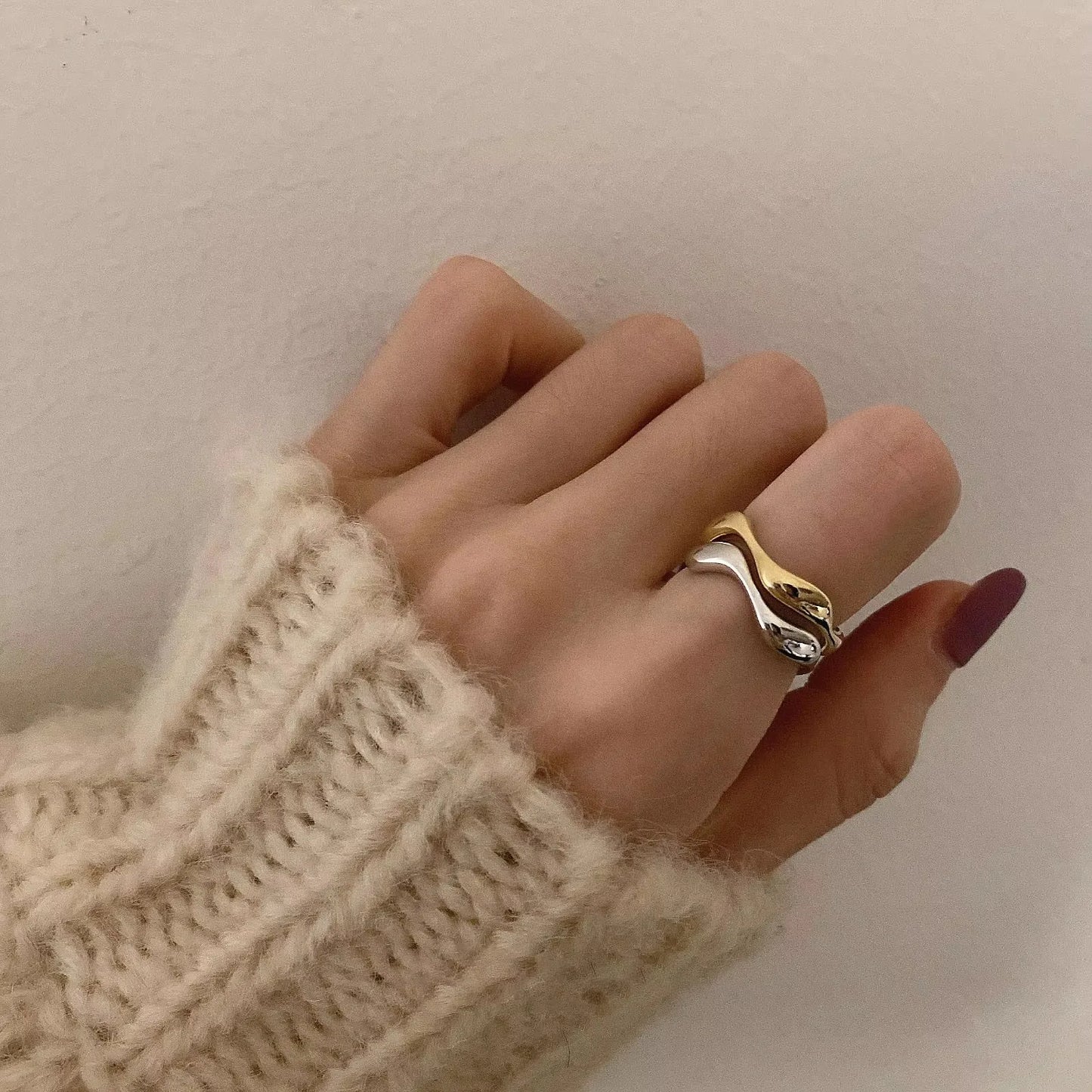 Sterling Silver Irregular Design
