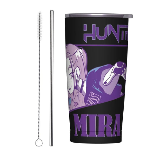 Mira Huntrix KPop Demon Hunters Tumbler Vacuum Insulated  Coffee Cups Vacuum Flask Travel Outdoor Mug Spill Proof