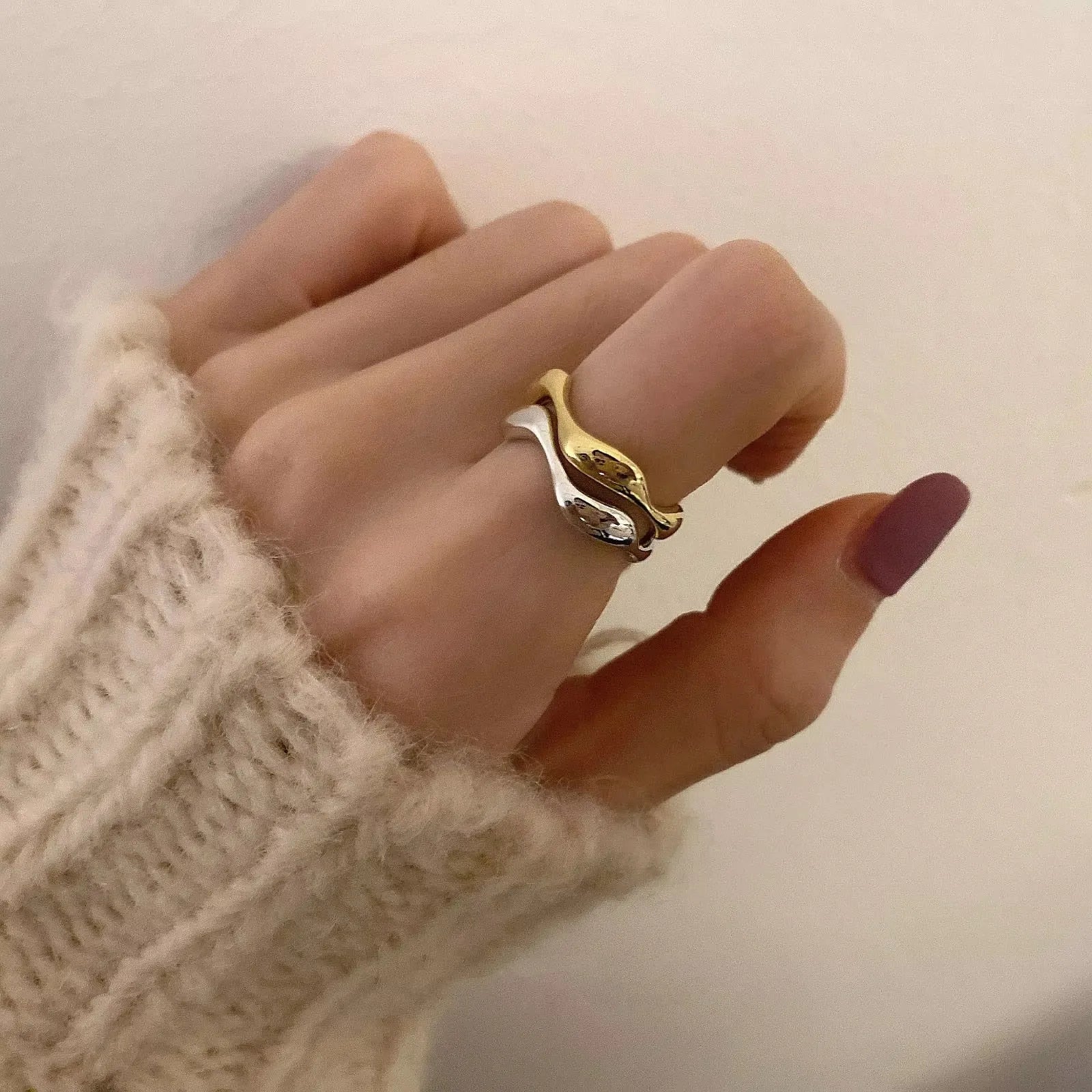 Sterling Silver Irregular Design