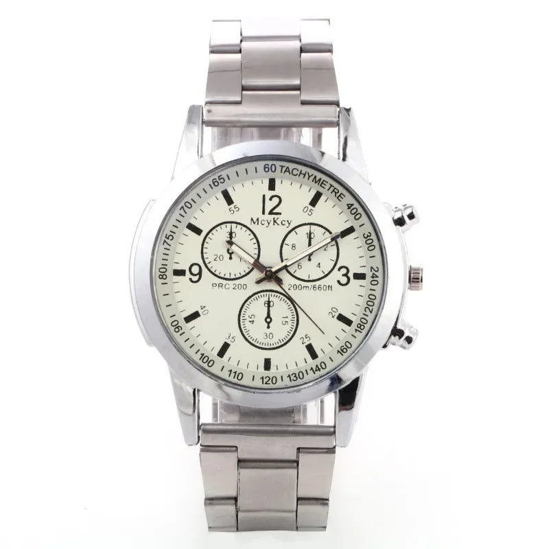Men Business Quartz Dial Stainless Steel Watch
