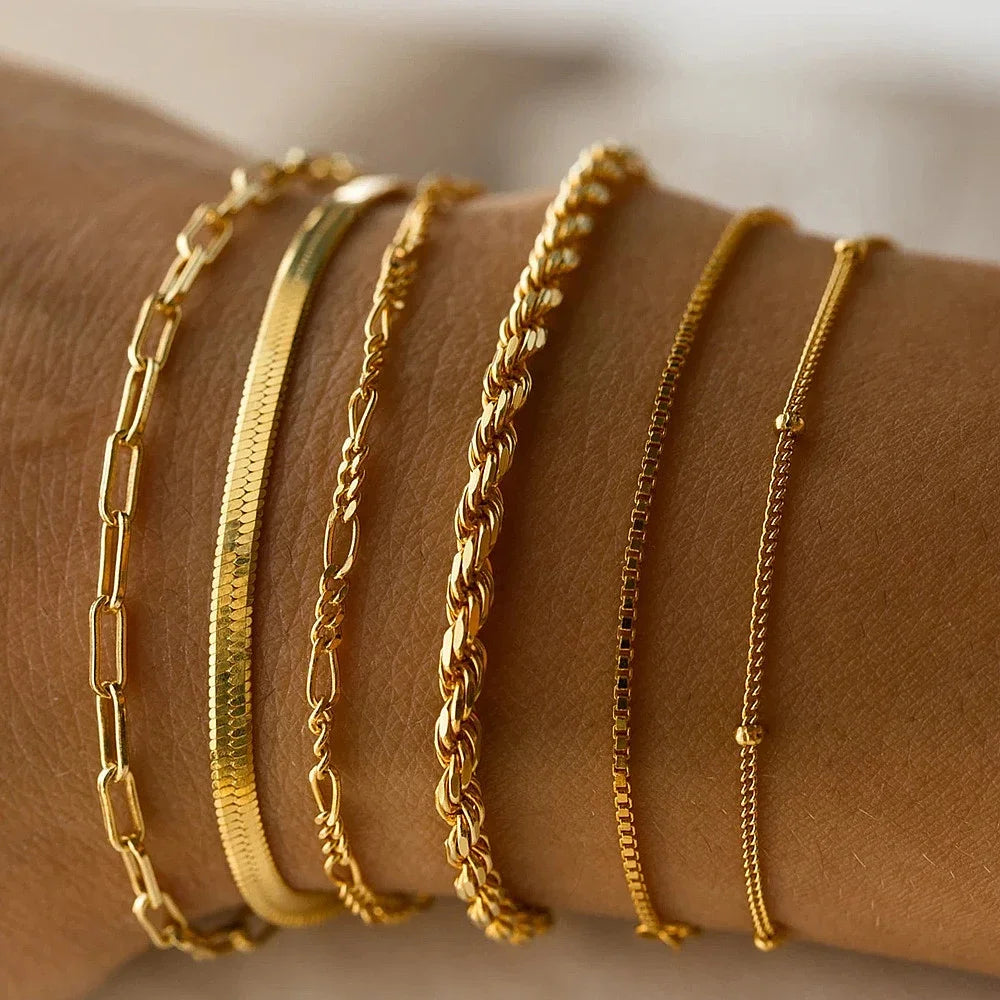 Gold Colour Bracelet Stainless Steel
