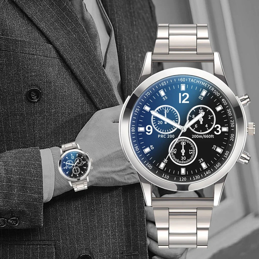 Men Business Quartz Dial Stainless Steel Watch