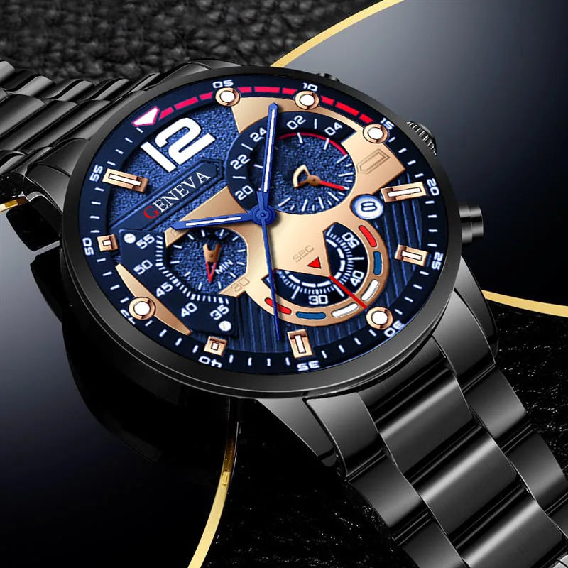Men's Creative  Six-Pin Watch Alloy Steel Band