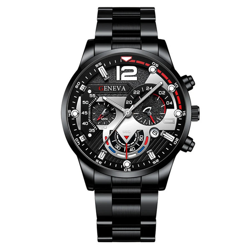 Men's Creative  Six-Pin Watch Alloy Steel Band