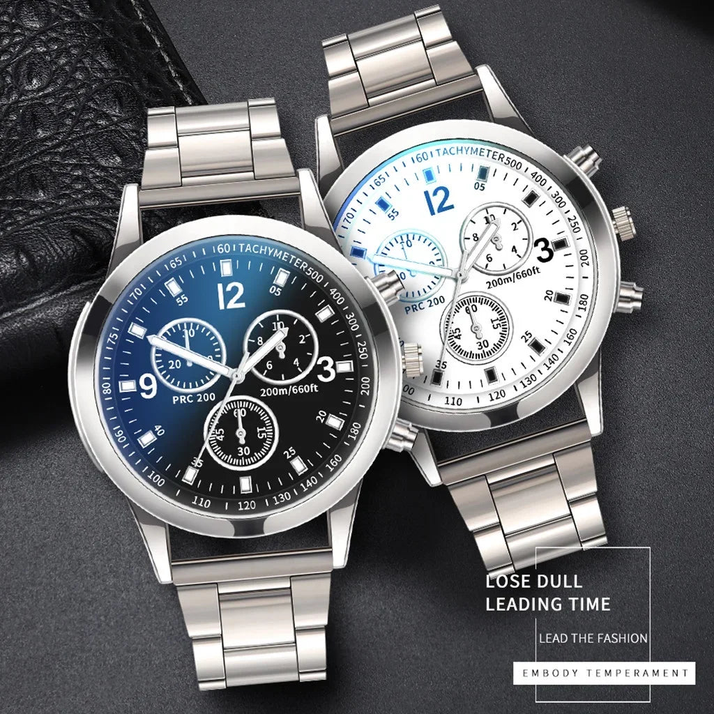 Men Business Quartz Dial Stainless Steel Watch
