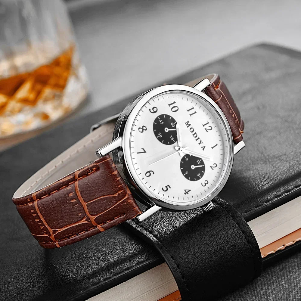Men's Watches Business Wrist Watch Luxury Leather Strap