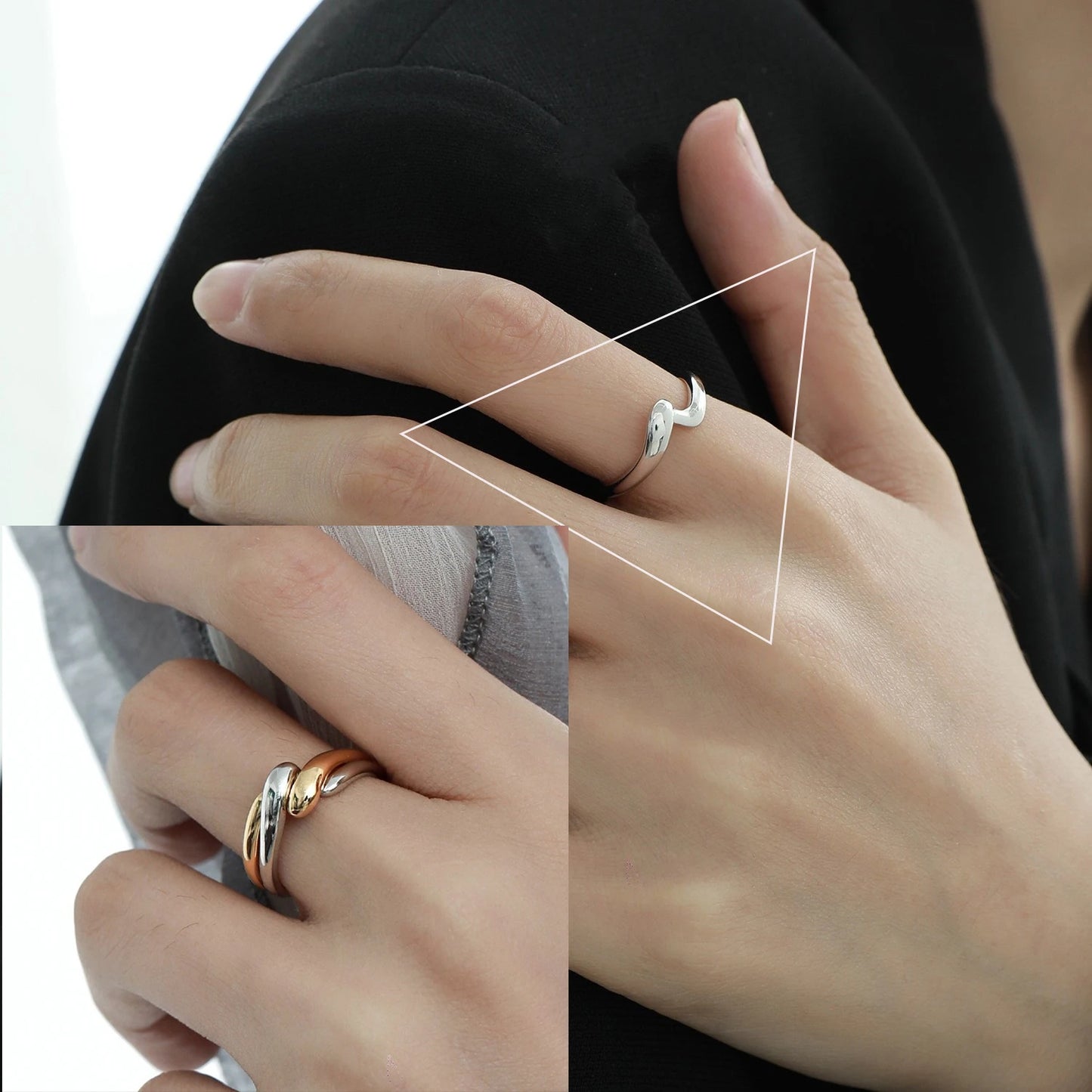 Sterling Silver Irregular Design