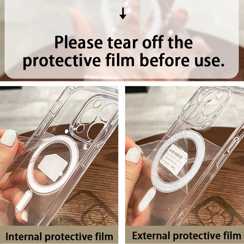 Magesafe Magnetic Transparent Case for iPhone