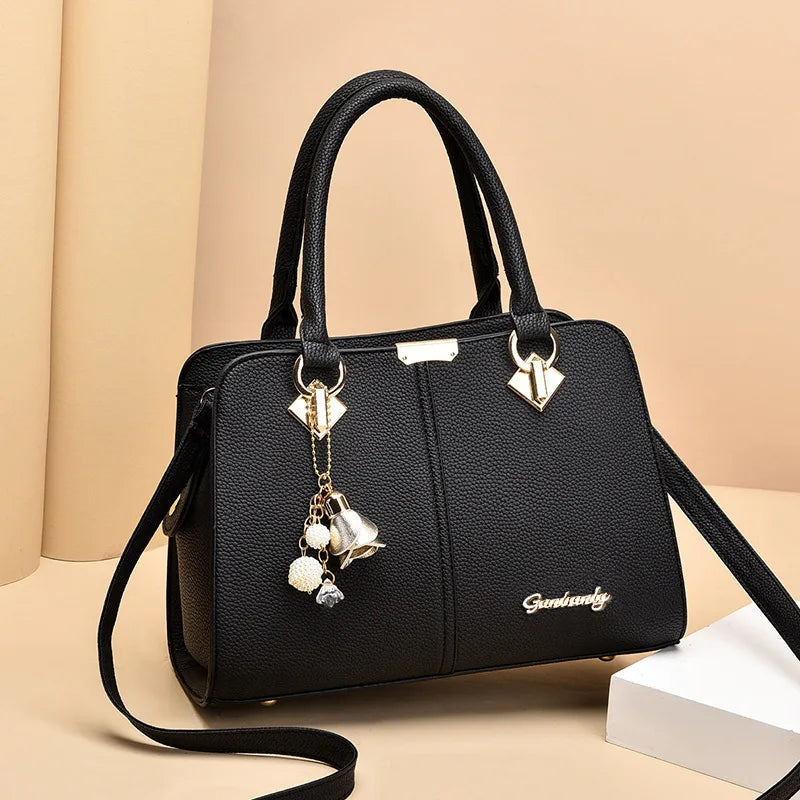 Women's leather luxury designer handbag
