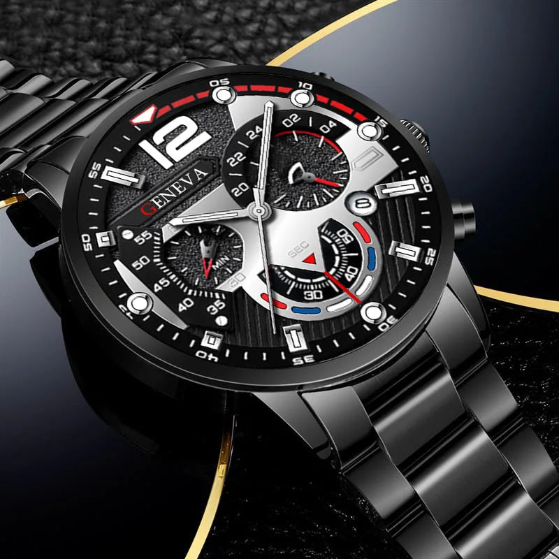 Men's Creative  Six-Pin Watch Alloy Steel Band