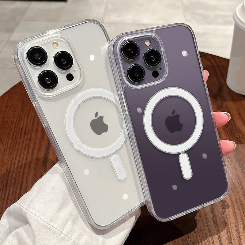 Magesafe Magnetic Transparent Case for iPhone