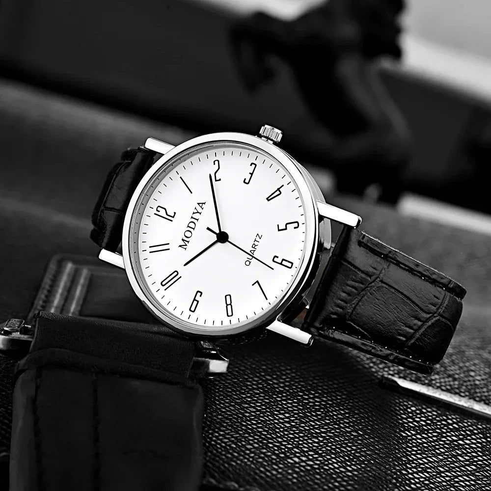 Men's Watches Business Wrist Watch Luxury Leather Strap