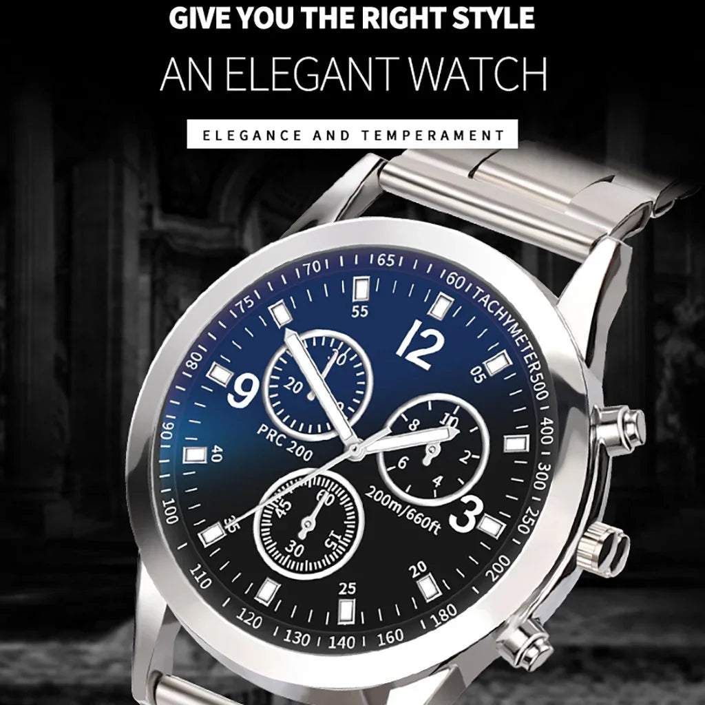 Men Business Quartz Dial Stainless Steel Watch