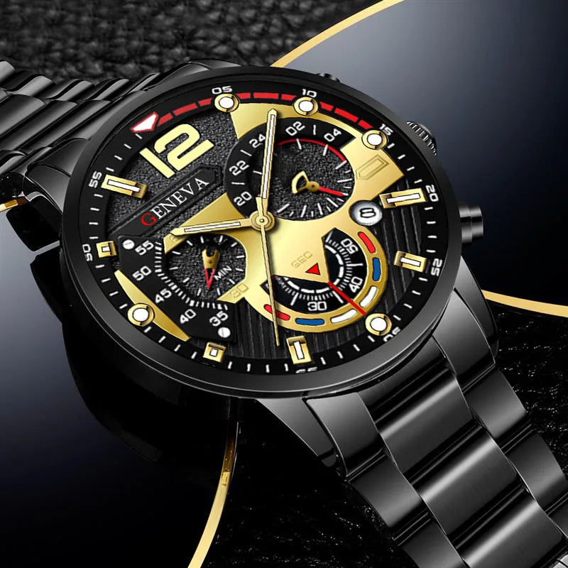Men's Creative  Six-Pin Watch Alloy Steel Band