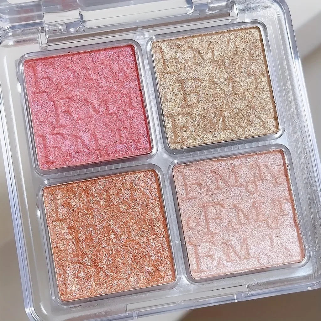 4 Colour Face Highlighter Palette