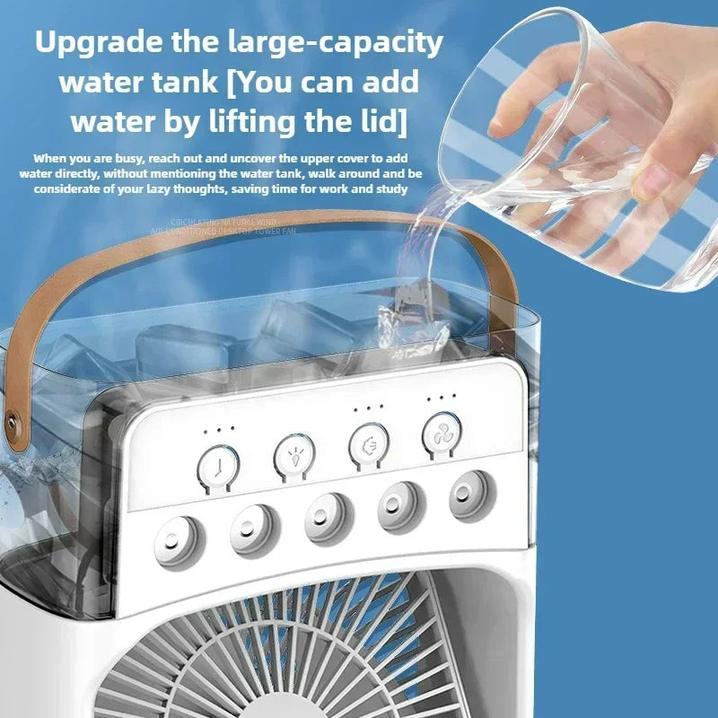 3 in 1 Household Air Cooler Portable Small Fan with Humidifier