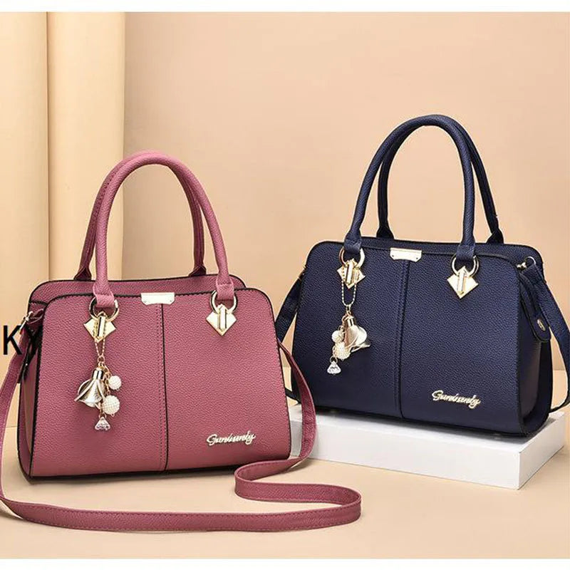Women's leather luxury designer handbag