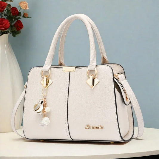 Women's leather luxury designer handbag