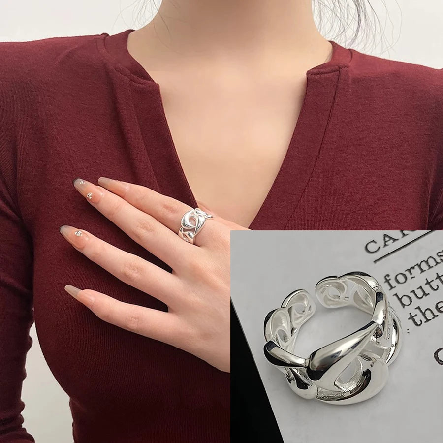 Sterling Silver Irregular Design