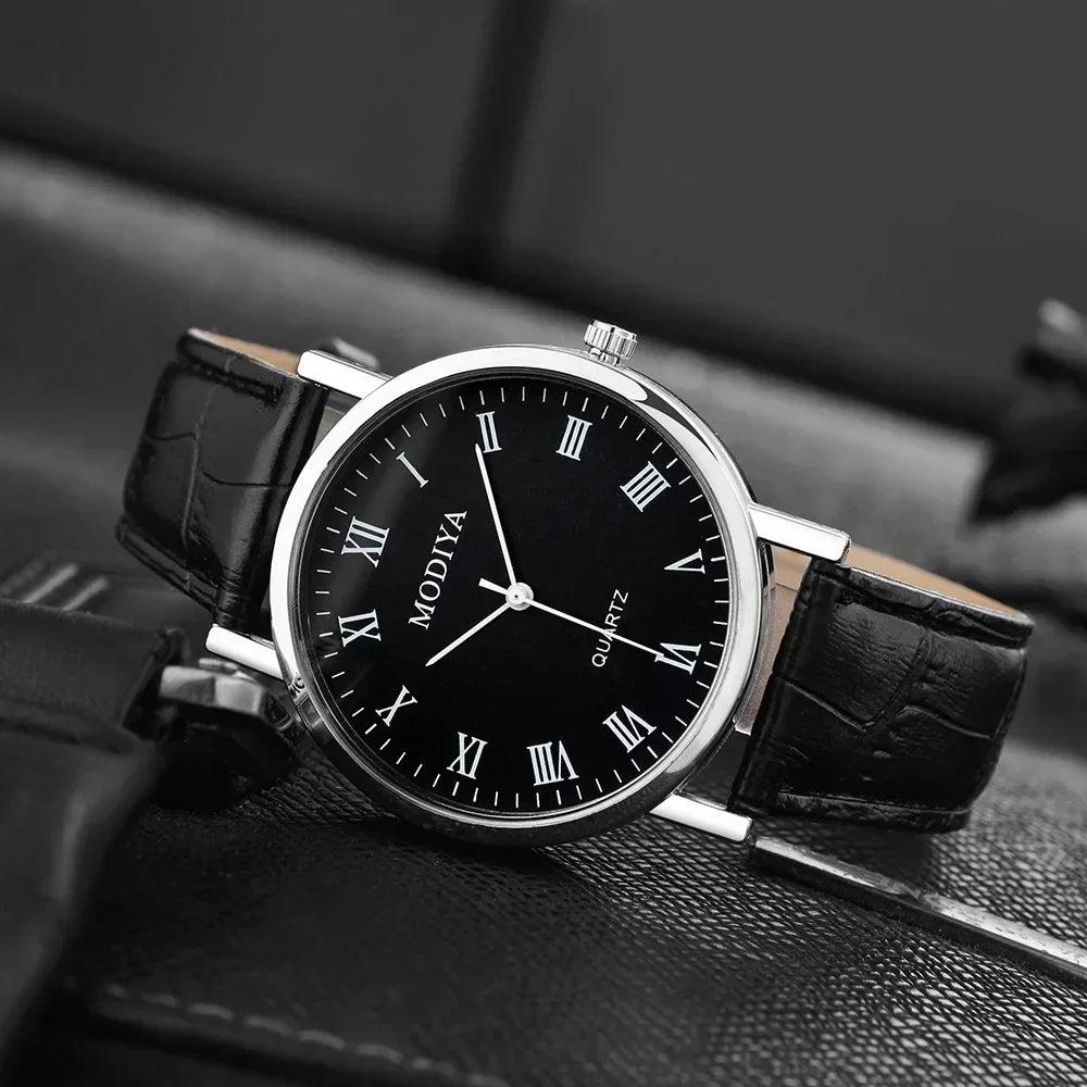 Men's Watches Business Wrist Watch Luxury Leather Strap