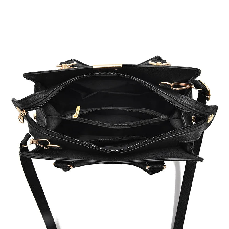 Women's leather luxury designer handbag