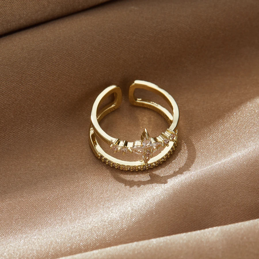 Double Crossed Shape Rings