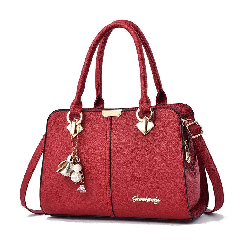 Women's leather luxury designer handbag