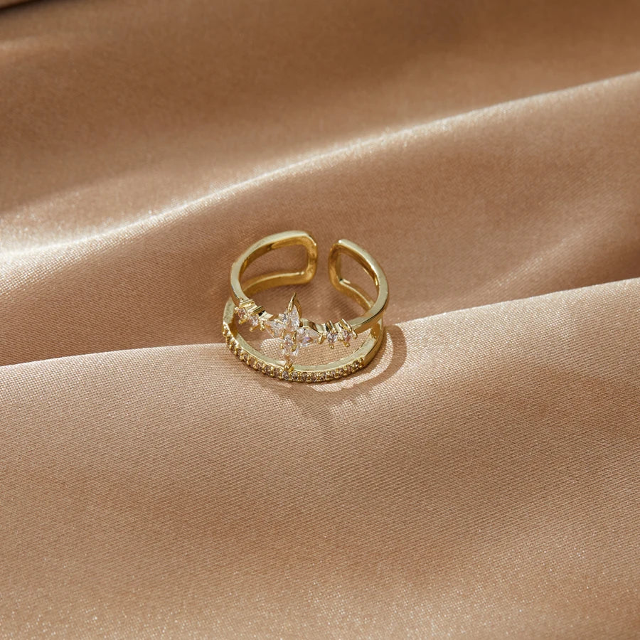 Double Crossed Shape Rings