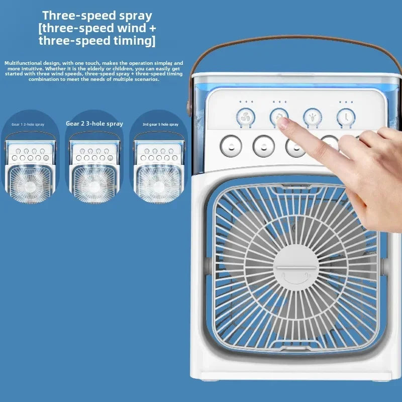 Portable 3 in 1 Mini AC Air Cooler Fan Humidifier with LED Light
