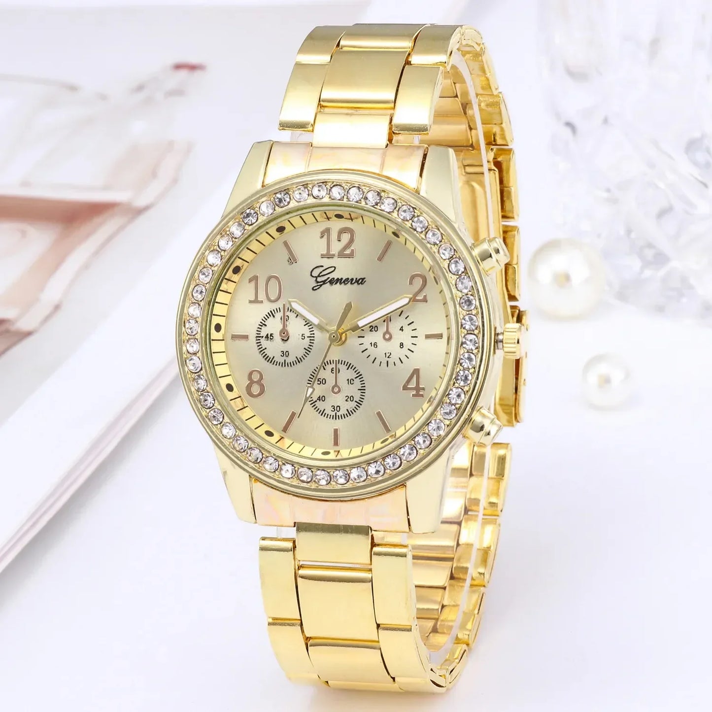 Women Watch with Fashionable Steel Band