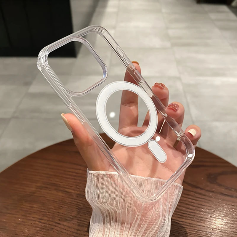 Magesafe Magnetic Transparent Case for iPhone