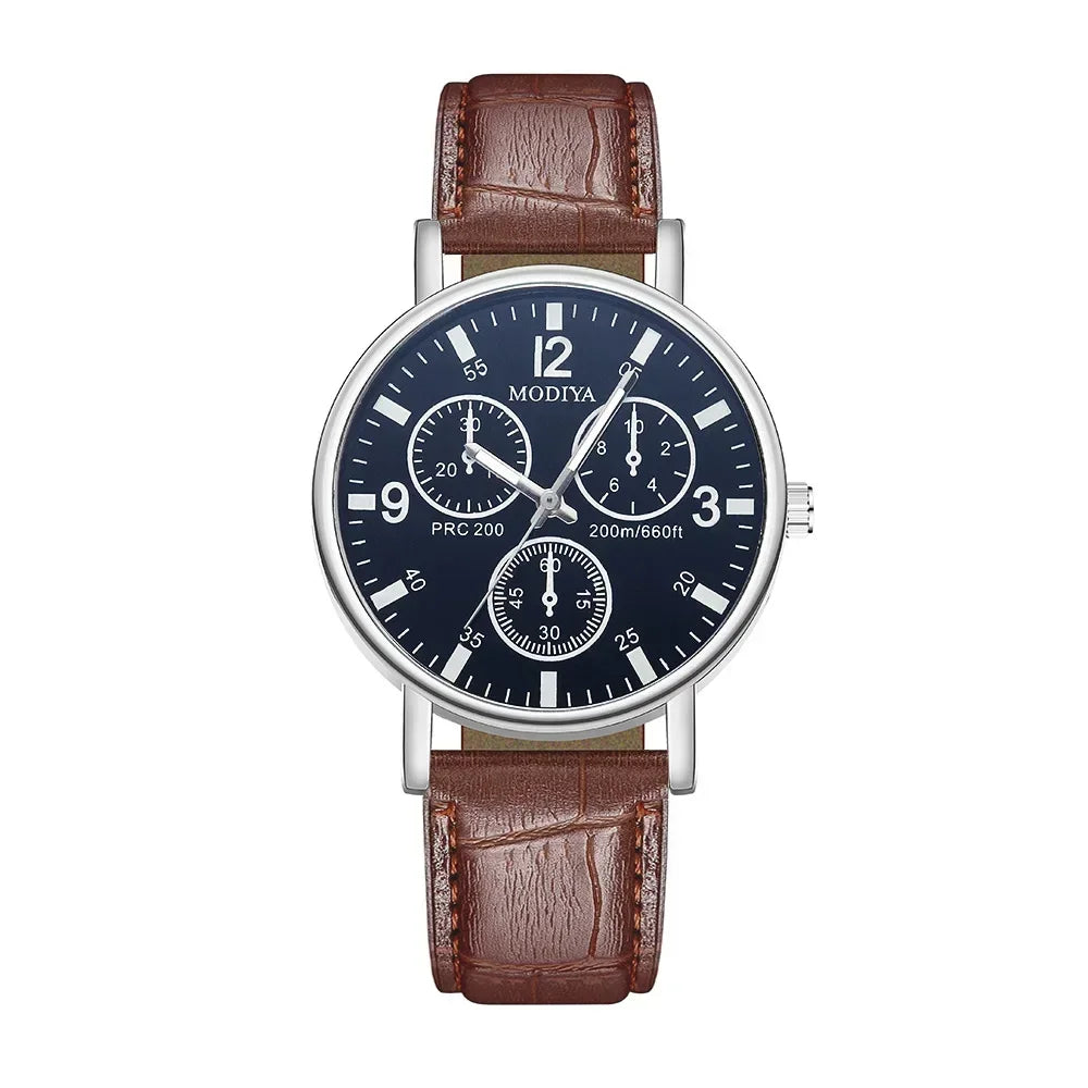 Men's Watches Business Wrist Watch Luxury Leather Strap