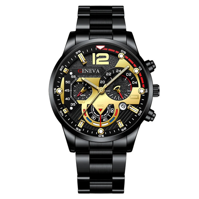 Men's Creative  Six-Pin Watch Alloy Steel Band