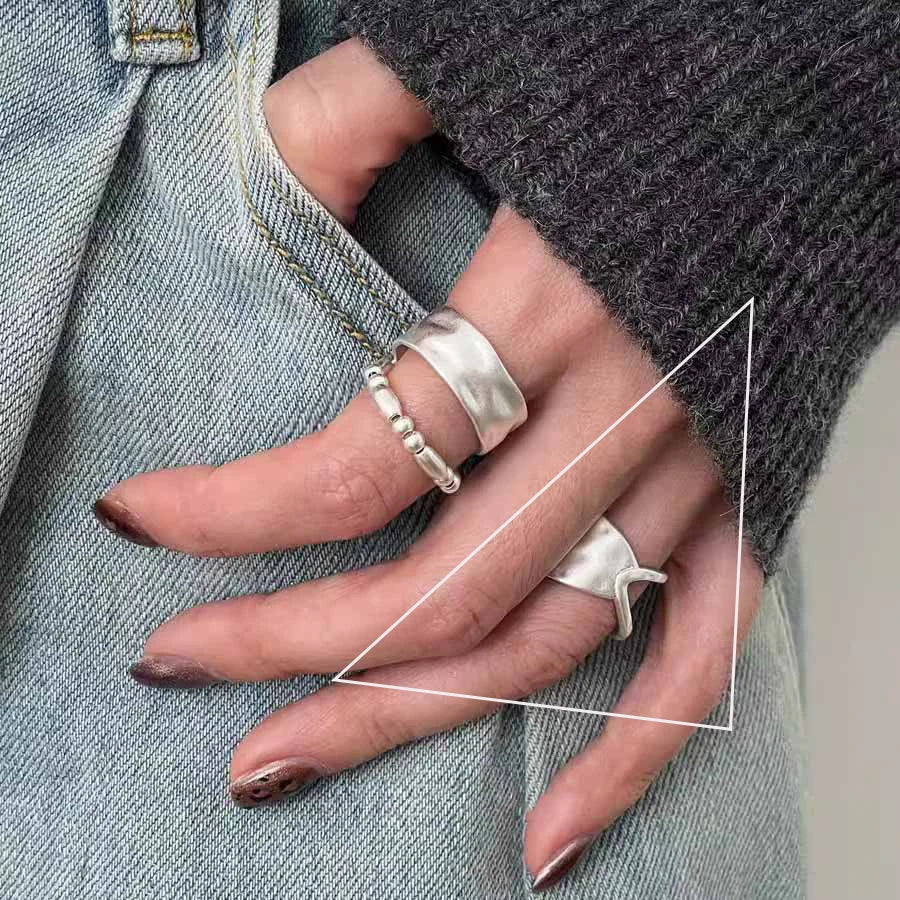 Sterling Silver Irregular Design