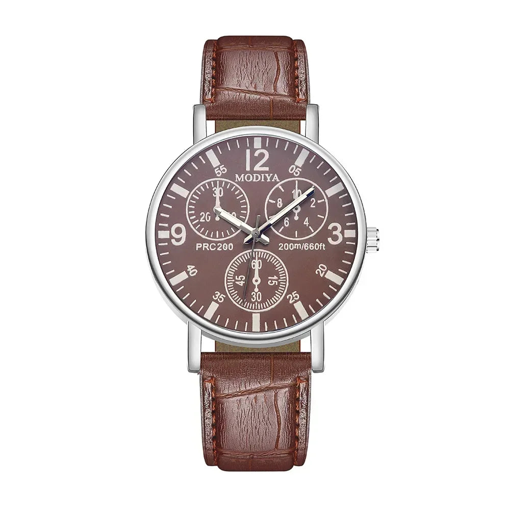 Men's Watches Business Wrist Watch Luxury Leather Strap