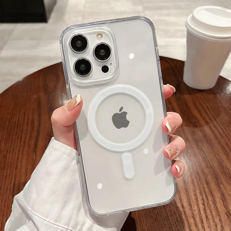 Magesafe Magnetic Transparent Case for iPhone
