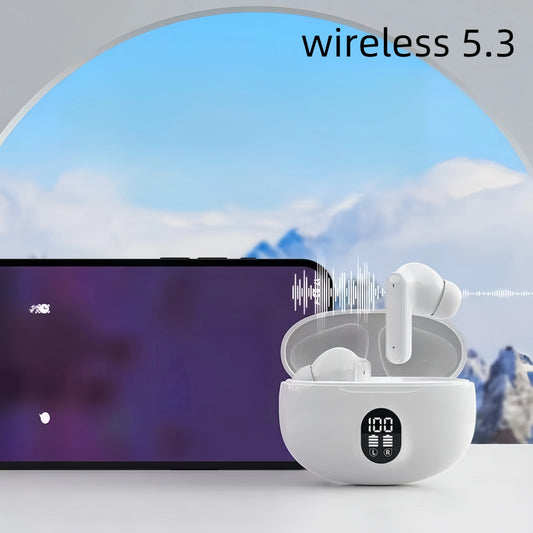 895B TWS Wireless Earbuds Noise Canceling Waterproof Ear Buds in-Ear Stereo Headphones with LED Display Charging Case