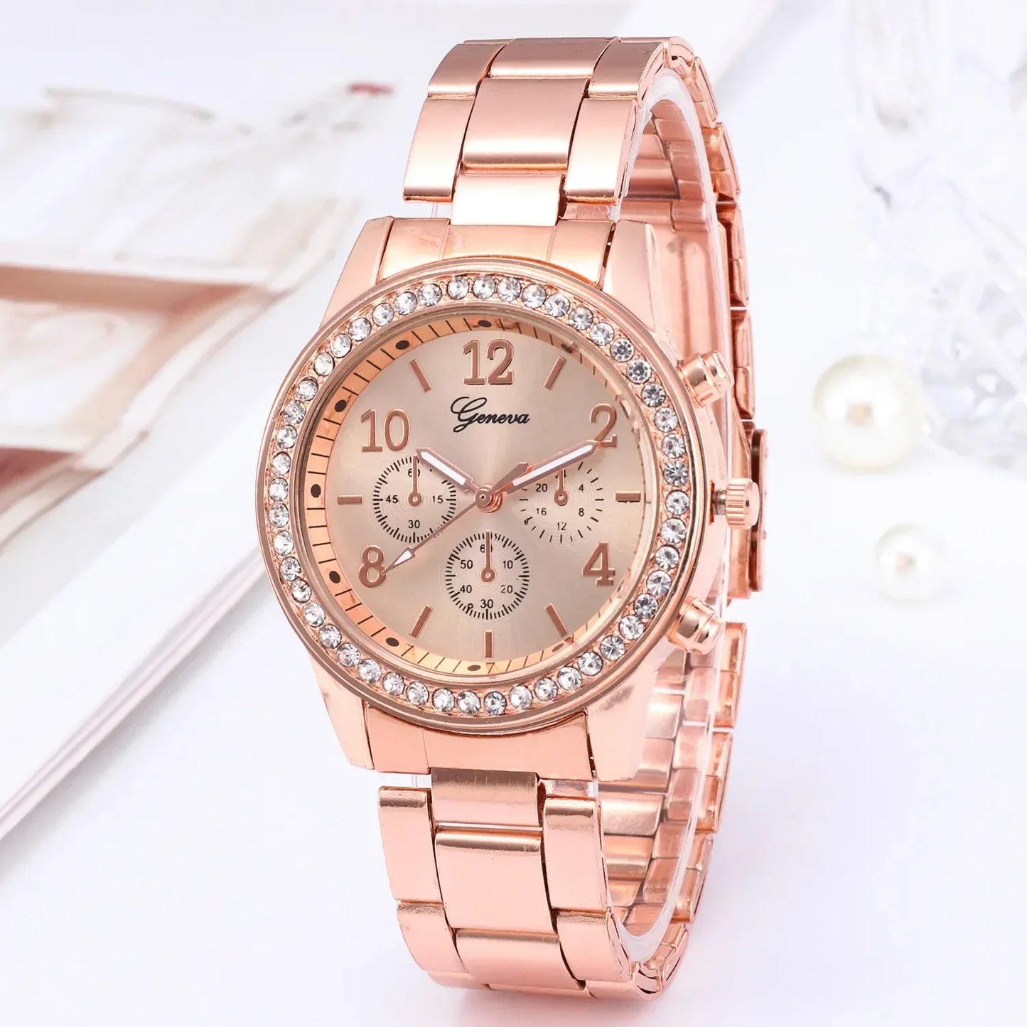 Women Watch with Fashionable Steel Band