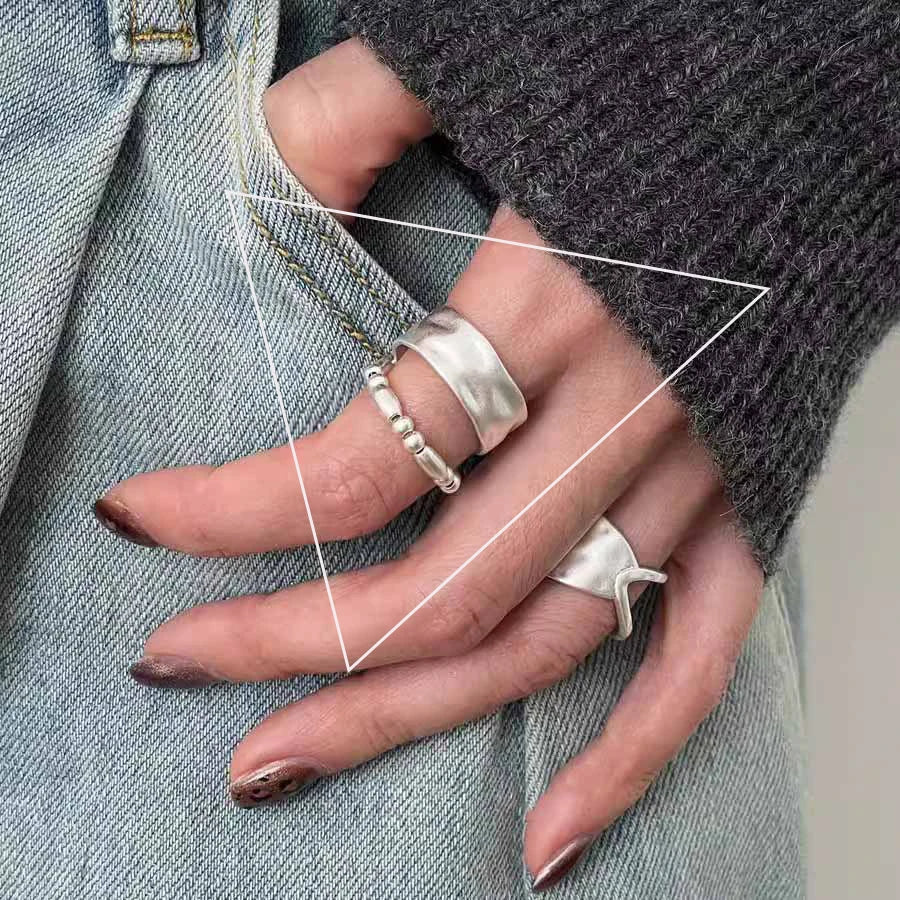 Sterling Silver Irregular Design