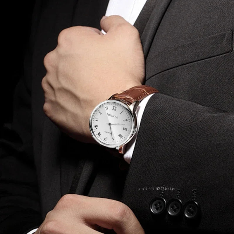 Men's Watches Business Wrist Watch Luxury Leather Strap