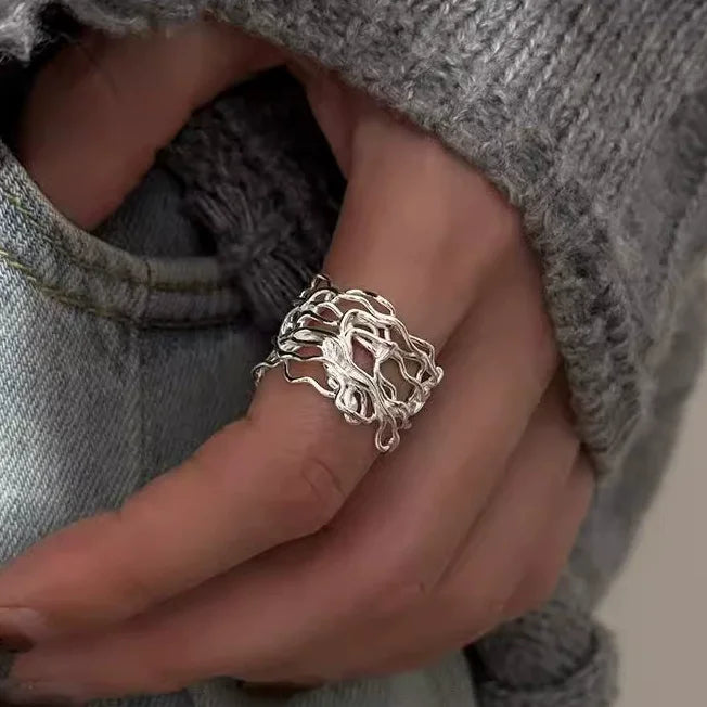 Sterling Silver Irregular Design