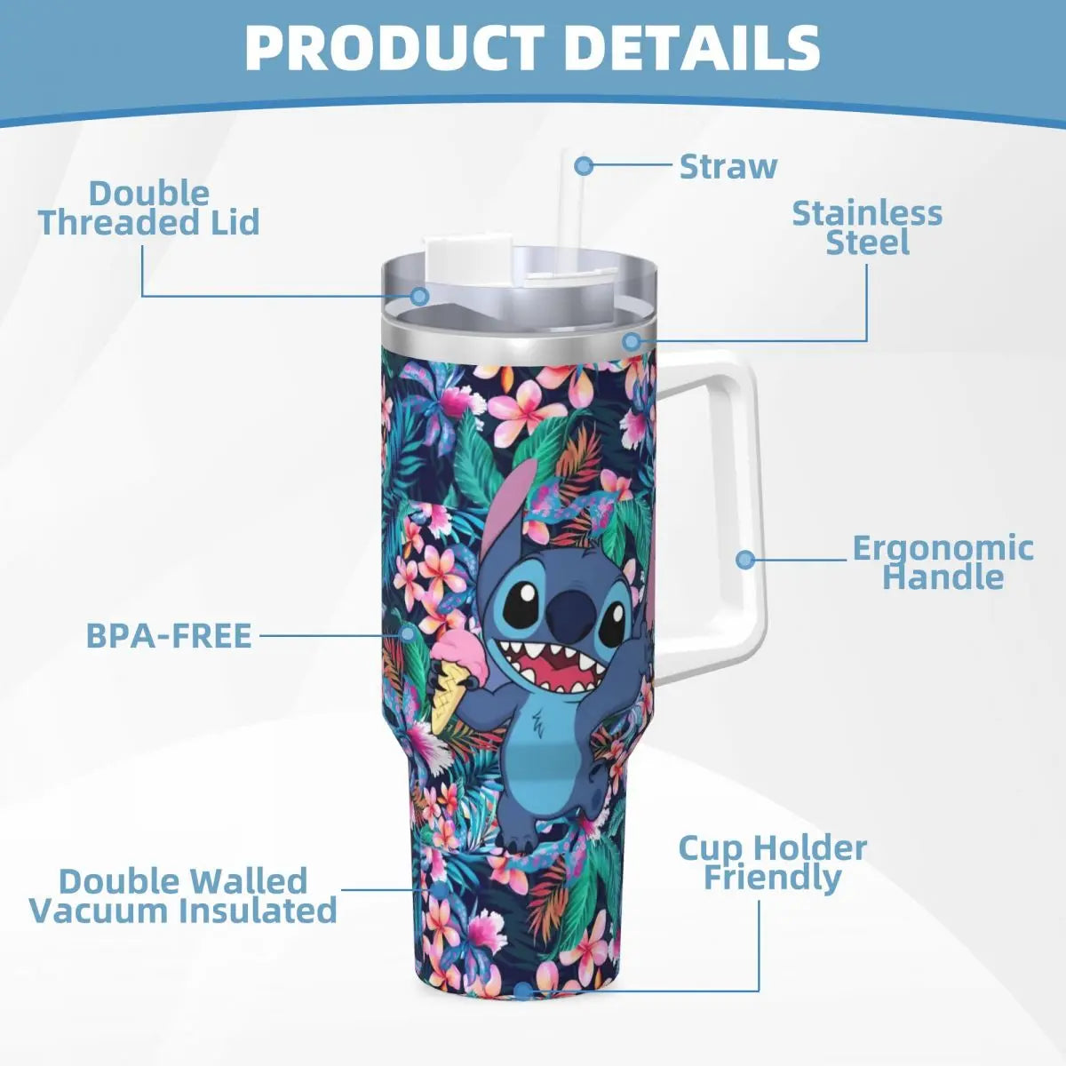 Tumbler Bottle Insulated Stainless Steel Thermal Cups Beach Mugs Cup