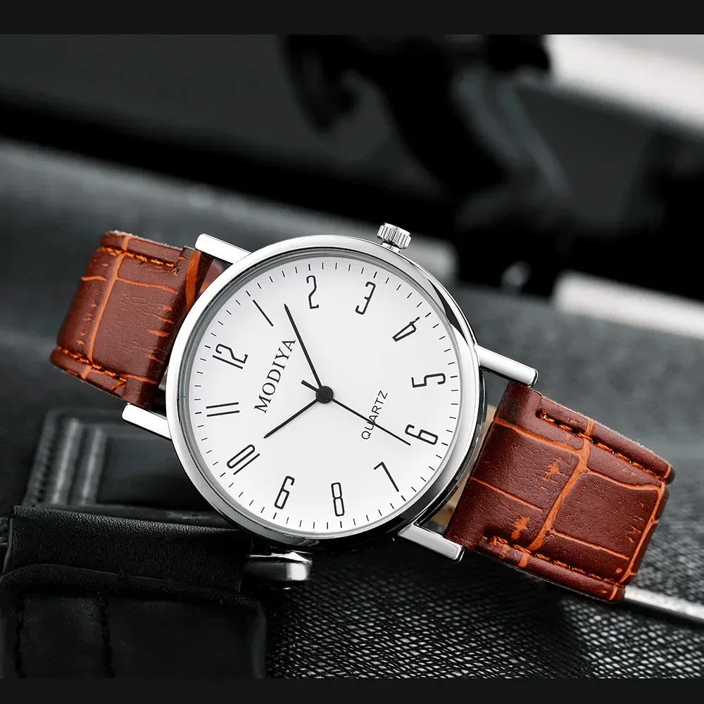 Men's Watches Business Wrist Watch Luxury Leather Strap