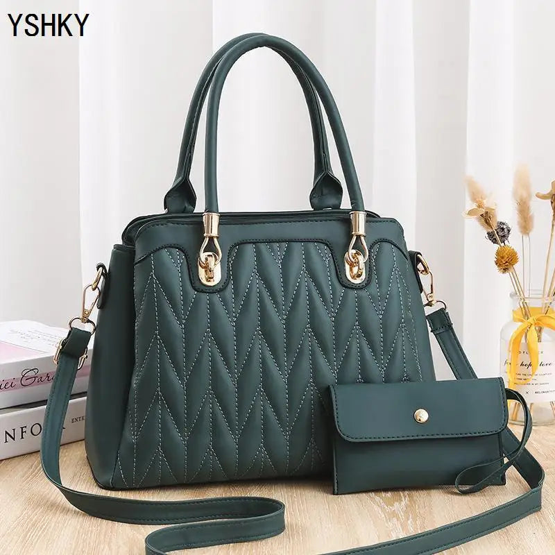 Women's leather luxury designer handbag