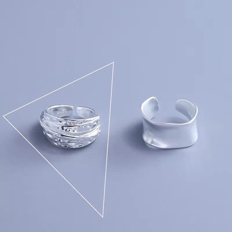 Sterling Silver Irregular Design