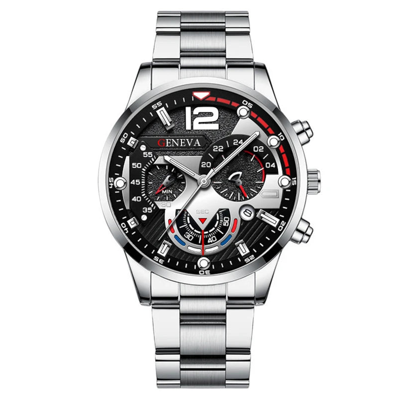 Men's Creative  Six-Pin Watch Alloy Steel Band