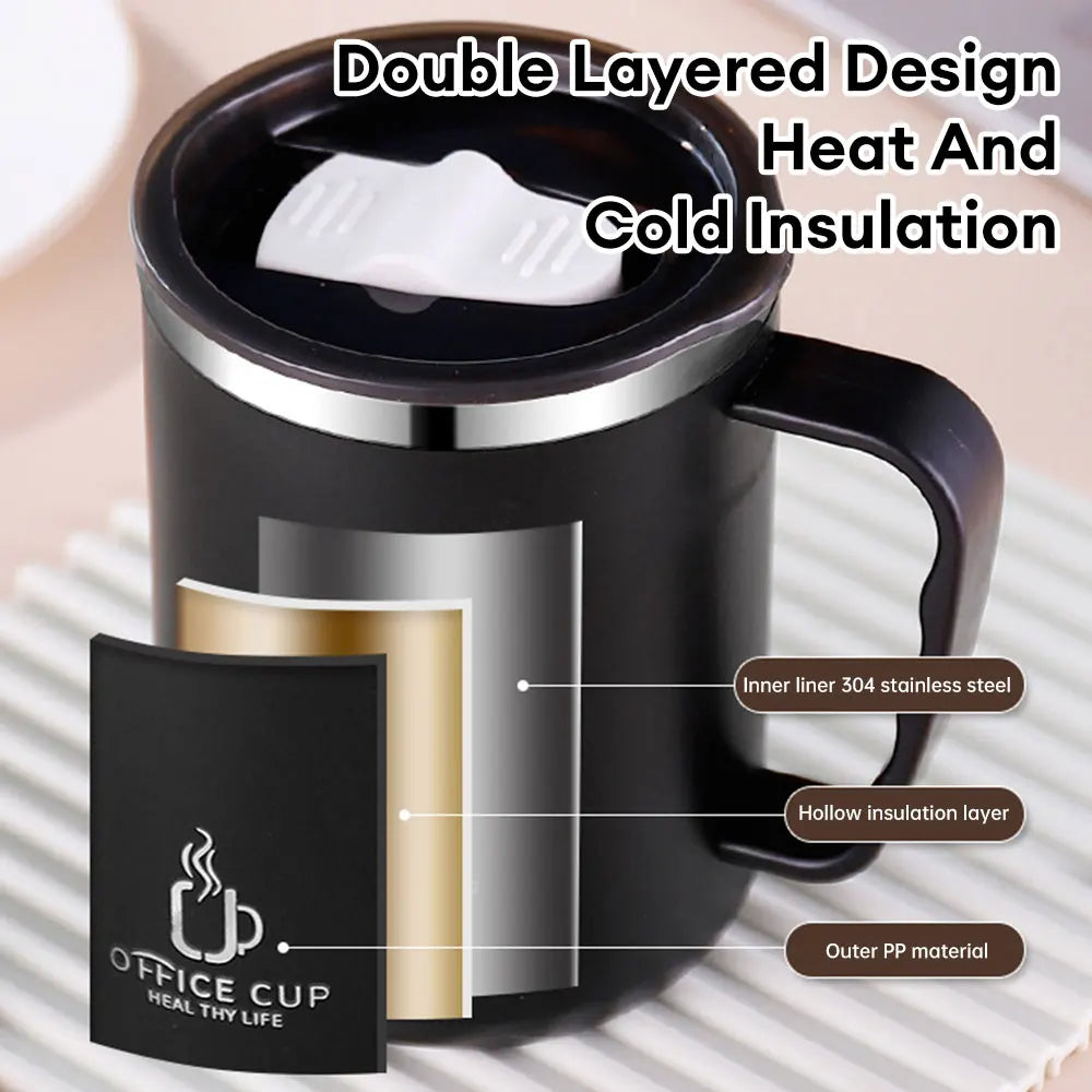 500ml Thermal Coffee Cup Double Wall Stainless Steel